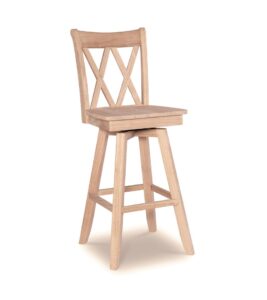 Double X back Swivel Barstool