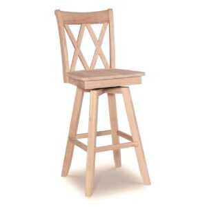 Double X back Swivel Barstool