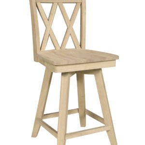 Double X back Swivel Counter Stool