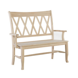 X back Bench with Arms