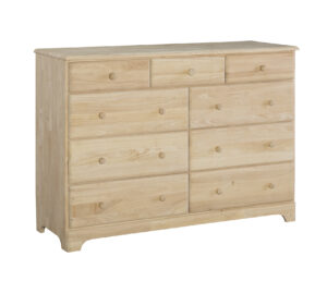 unfinished 9 drawer dresser