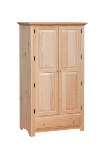 unfinished solid wood armoire