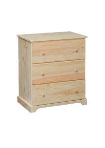Hillside Narrow 3 Drawer Chest - Deep Drawers