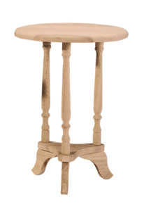 solid wood accent table