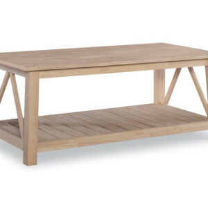 unfinished farmhouse coffee table