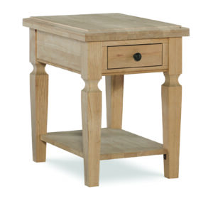 Solid wood end table