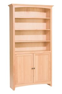 Unfinished Bookcase with doors