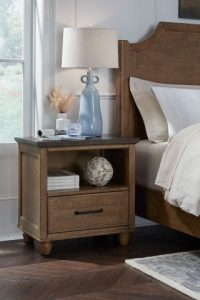 Vista Nightstand in Hickory and Coal