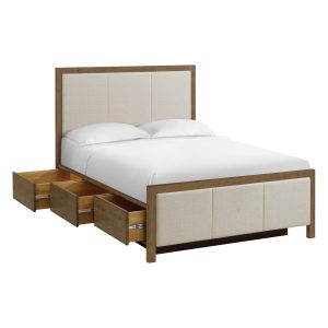 2955 Bailey Queen Upholstered Panel Storage Bed