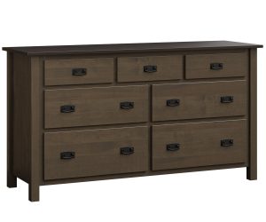 low Amish Dresser with 7 drawers